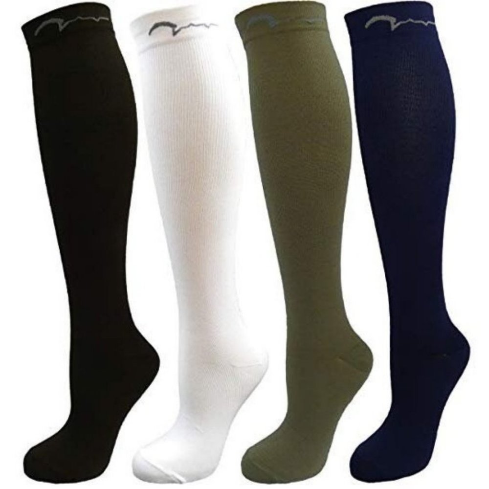4 Pair Youth Graduated Compression Socks for Baske